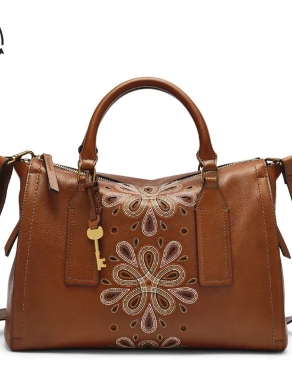 FOSSILParker Embroidery SatchelBrown leather - Picture 2 of 7